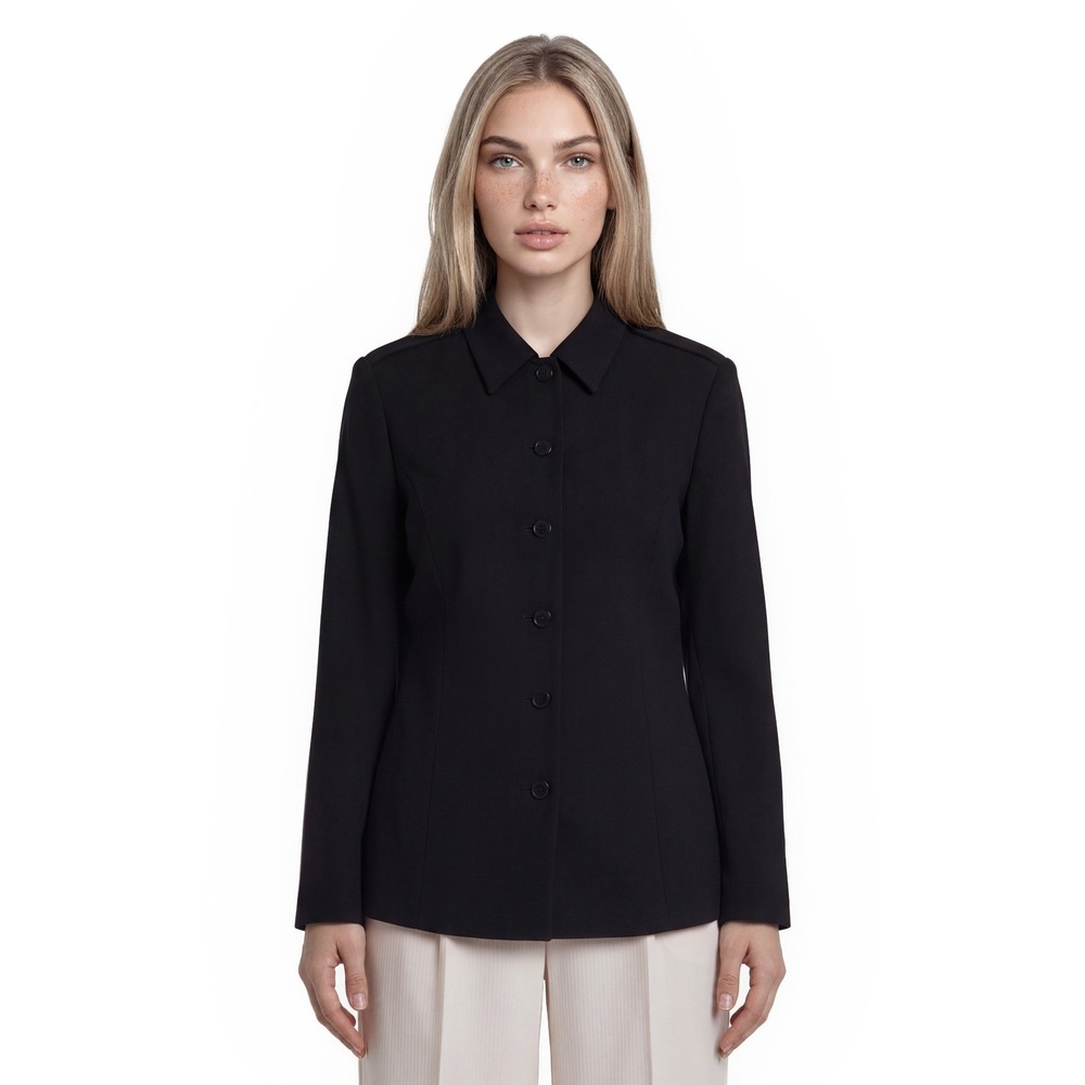 NEW Liz Claiborne Collection Jacket Women's Size 4 Navy 100% Wool Blazer Vintage